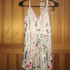 light pink floral romper